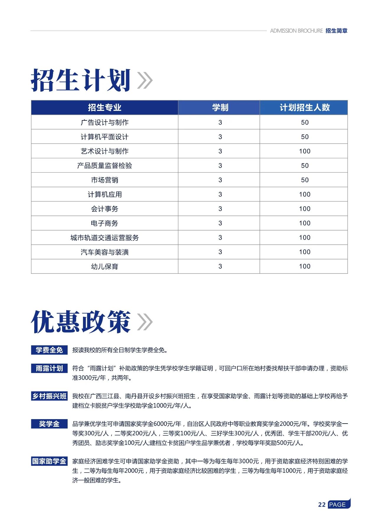 招生计划及资助政策