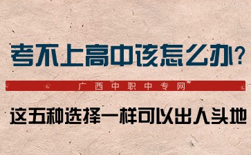 中考后考不上高中该怎么办?这五种选择一样可以出人头地